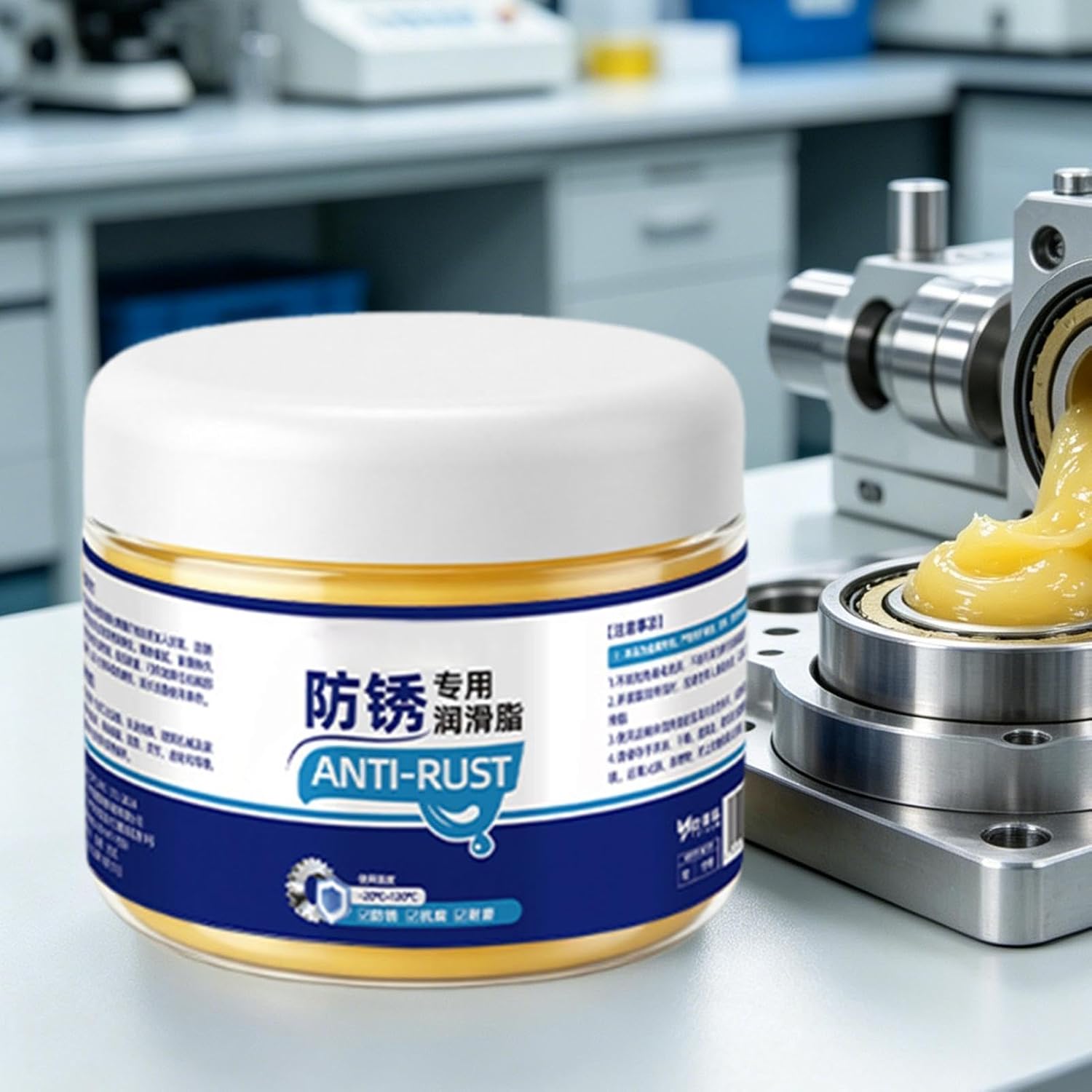Portable Rust Removal Grease, 35g Waterproof Long Lasting Lubricant, Noise Reduction Metal Paste, Protection Gear, Industrial Maintenance Gel