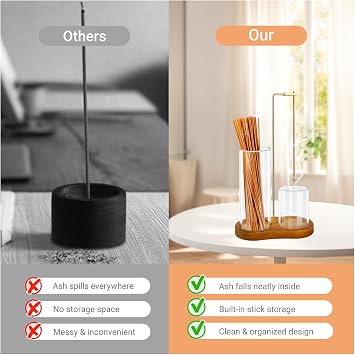 Insence Holder Wooden Upside Down Incense Holders for Sticks