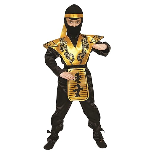Costume de ninja pour enfants Dress Up America - Ensemble de costumes de ninja de luxe pour enfants