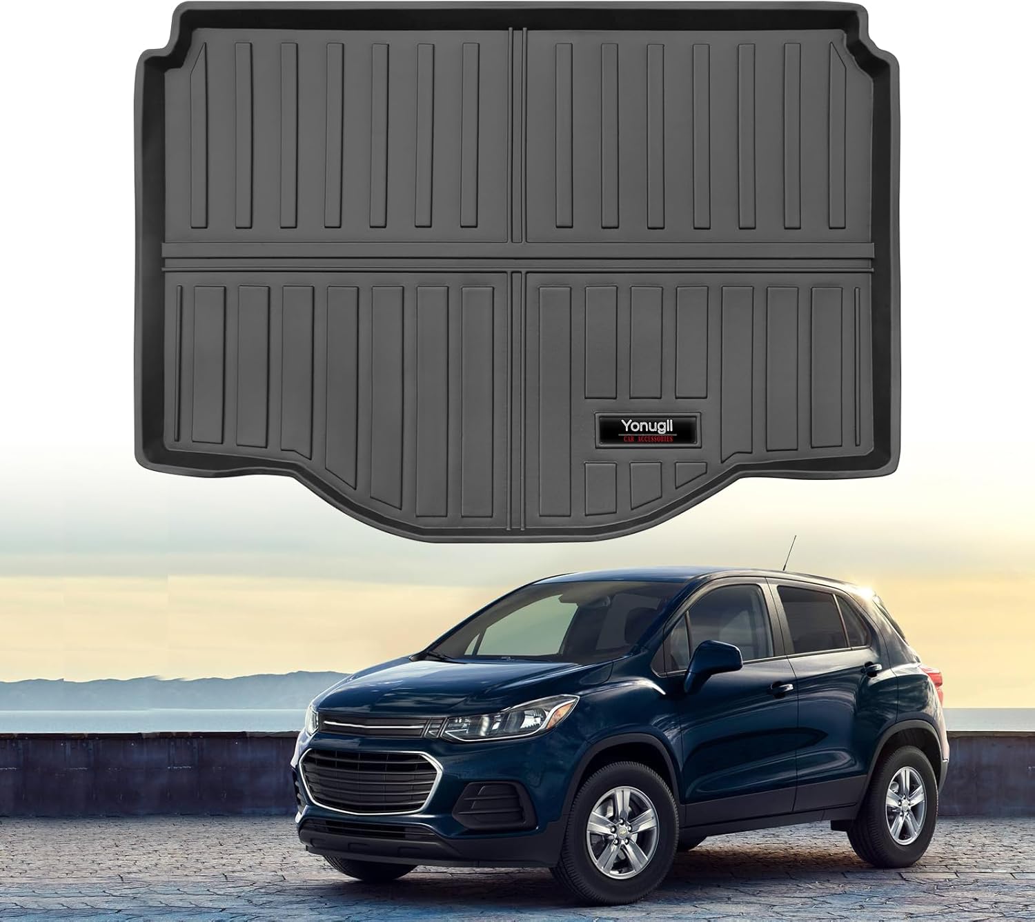 Custom for 2014-2023 Chevy Trax/2013-2022 Buick Encore (Not GX) Cargo Mats Trunk Liner All Weather TPE Protection Mat Accessories (for 2014-2023 Chevy Trax/2013-2022 Buick Encore)