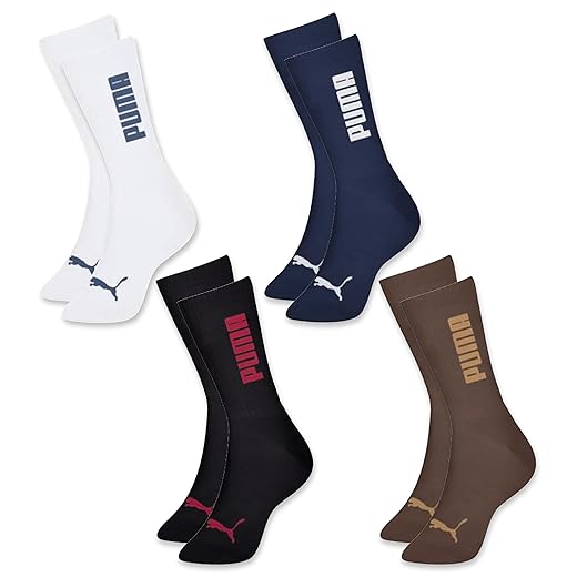 Kit 04 Pares de Meia Puma Cano Longo Esportiva Adulto Masculino