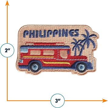 Vagabond Heart Philippines Iron On Travel Patch