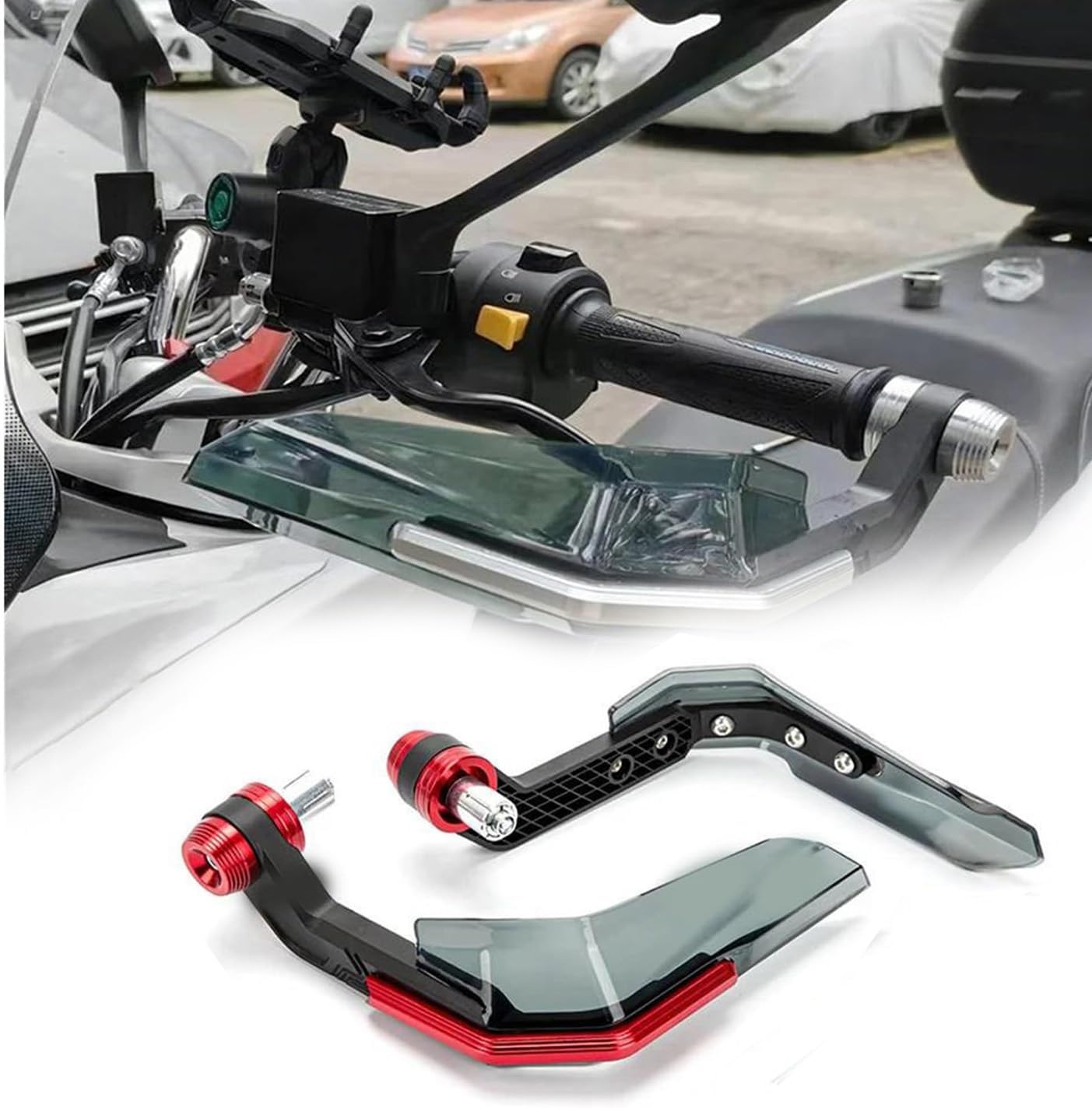 Motorcycle Handguard Wind Deflector for Piaggio Beverly 400 2021-2025 Handguard Shield Windproof Motorbike Protective Gear Protector Modification Accessories, Black Style