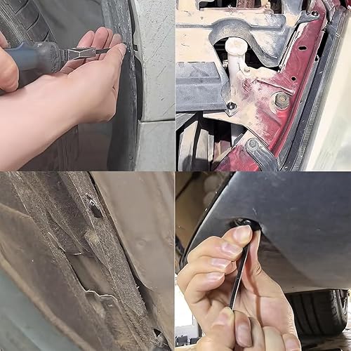 Miniatura 6 de Hebilla universal de nailon para atar cables, bridas negras resistentes con diseño de pasador y botón, bridas de plástico para cables, para