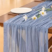 Vista 11 de Socomi - Camino de mesa de gasa, estilo bohemio y rústico, para primavera, Pascua, bodas, fiestas, baby showers, Halloween y decoración del hogar