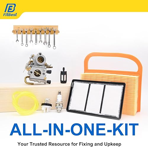 Miniatura 2 de FitBest Carburador con filtro de aire para sierra de corte de hormigón Stihl TS410 TS420, sustituye al número de pieza 4238 120 0600 4238-120-0600