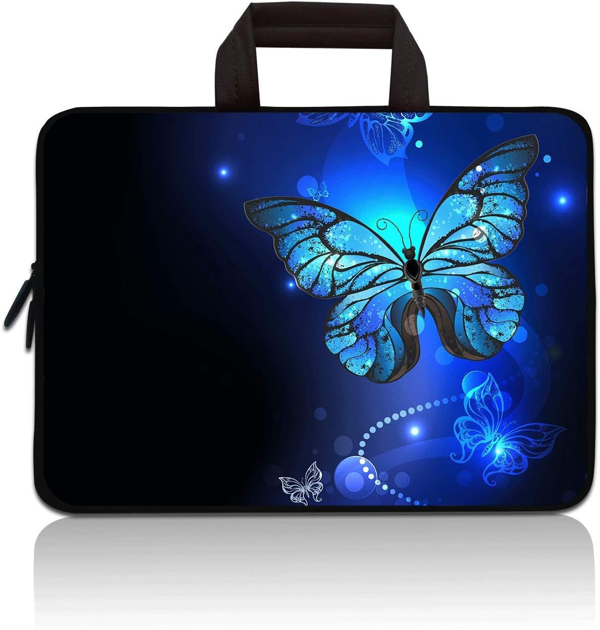 11 11.6 12 12.1 12.5 inch Laptop Carrying Bag Chromebook Case Notebook Ultrabook Bag Tablet Cover Neoprene Sleeve for Apple MacBook Air Samsung Google Acer HP DELL Lenovo Asus (Blue Butterfly)