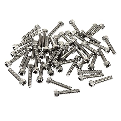 Mobestech 50 piezas Tornillos hexagonales Pernos de acero inoxidable Pernos de fontanero Tuerca de tuerca de bloqueo hexagonal inoxidable Tornillos