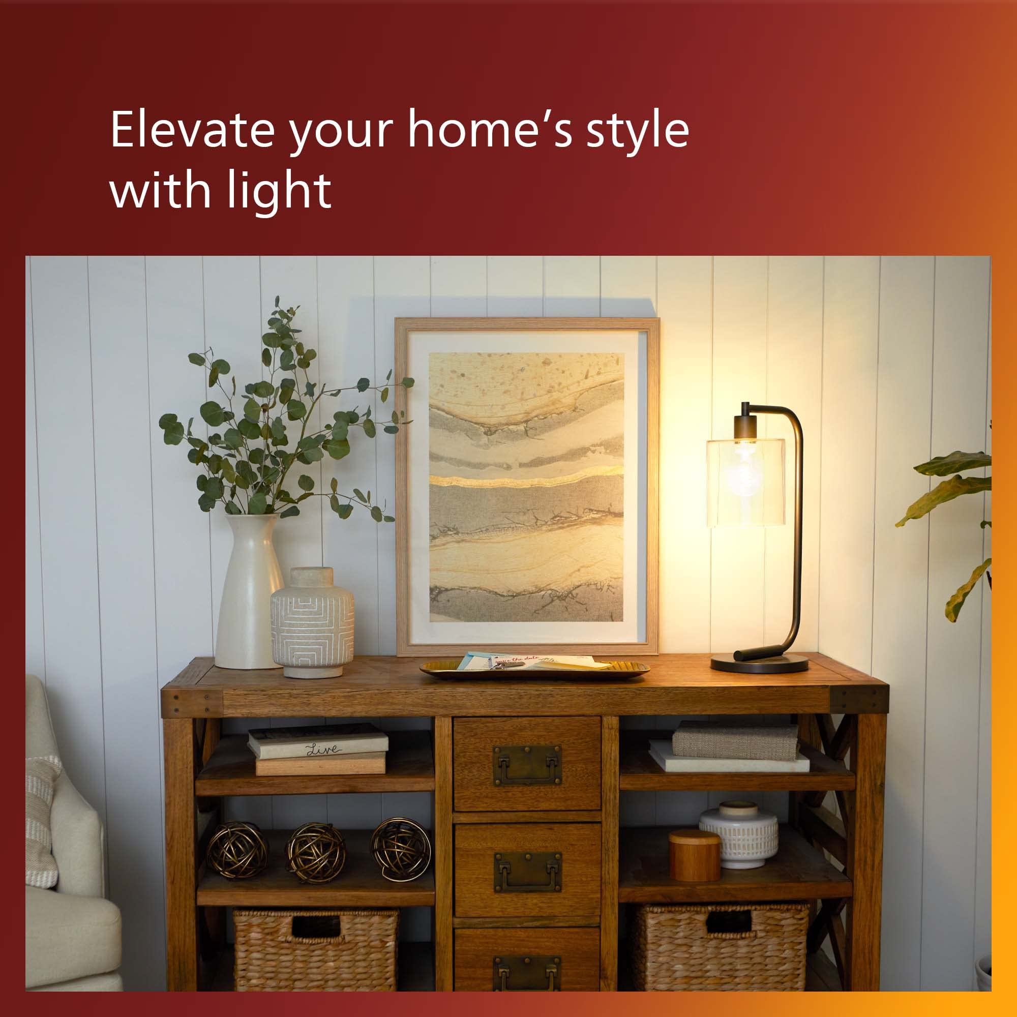 PHILIPS LED 40W A19 4-Pack Vintage Edison Soft White (2700K) 500 Lumen (55W 40W) Dimmable Flicker-Free Light Bulbs