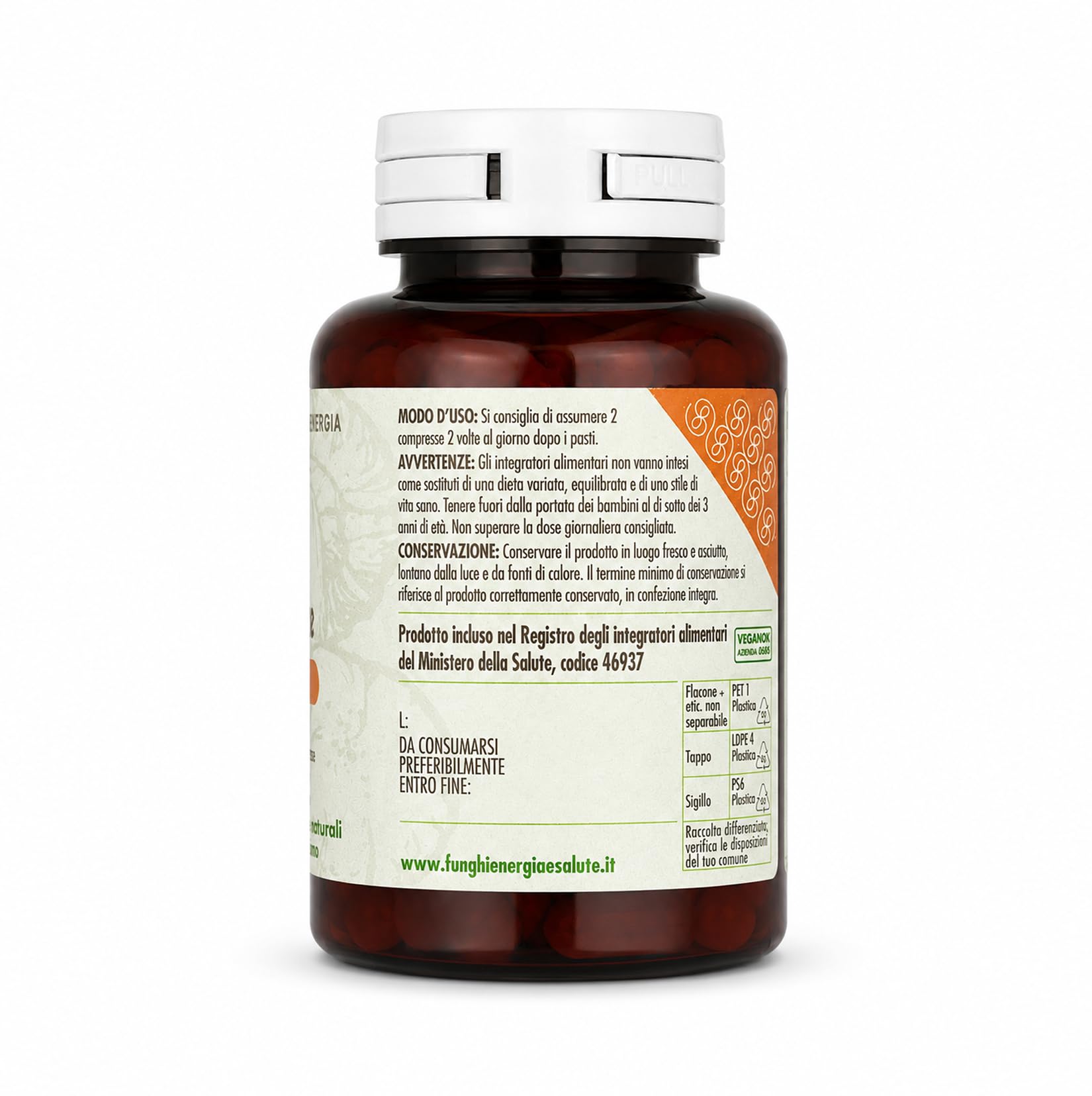 Shiitake Basic Integratore Funghi Medicinali 120 Compresse 500 mg | Lentinula edodes, VeganOK, senza OGM glutine e metalli pesanti, benessere generale, vitalità e metabolismo