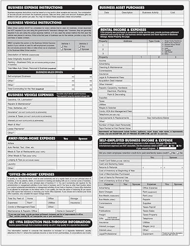 Vista 4 de Organizador de citas de impuestos 1040 para devoluciones por correo, 100paquete