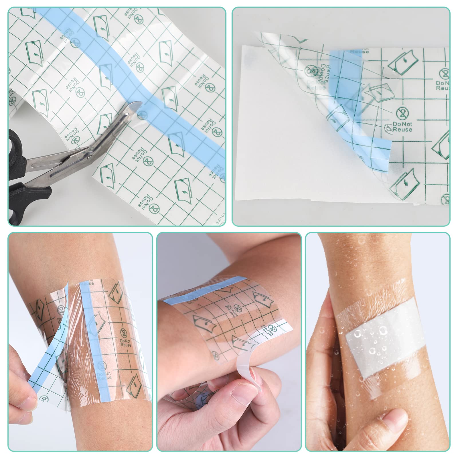 EFUTURETIME Vendaje Transparente Impermeable Saniderm Cinta Adhesiva Médica Tattoo Protection Film 10cm*10m