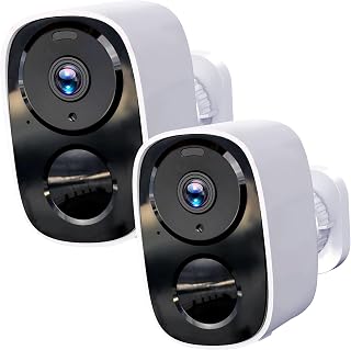 HITELLARCAM 2K Überwachungskamera Außen Akku, 2.4/5GHz Dual-Band WLAN Kamera Set mit Kostenlosem Cloud-Speicher, KI-Bewegungserkennung, Farb-Nachtsicht, 2-Wege-Audio, IP66, für Haus &Garten, 2PCS