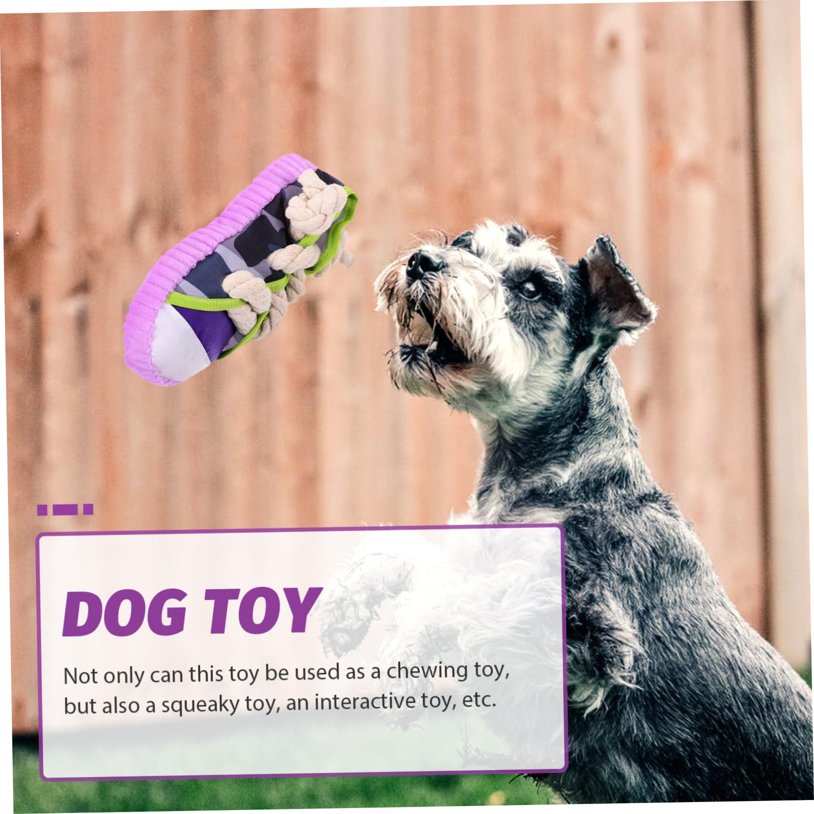 Homoyoyo Giocattolo per Cani a Forma di Scarpa, Masticativo Corda di Cotone e Tessuto Canvas, Cigolante, per Cuccioli e Cani Medi