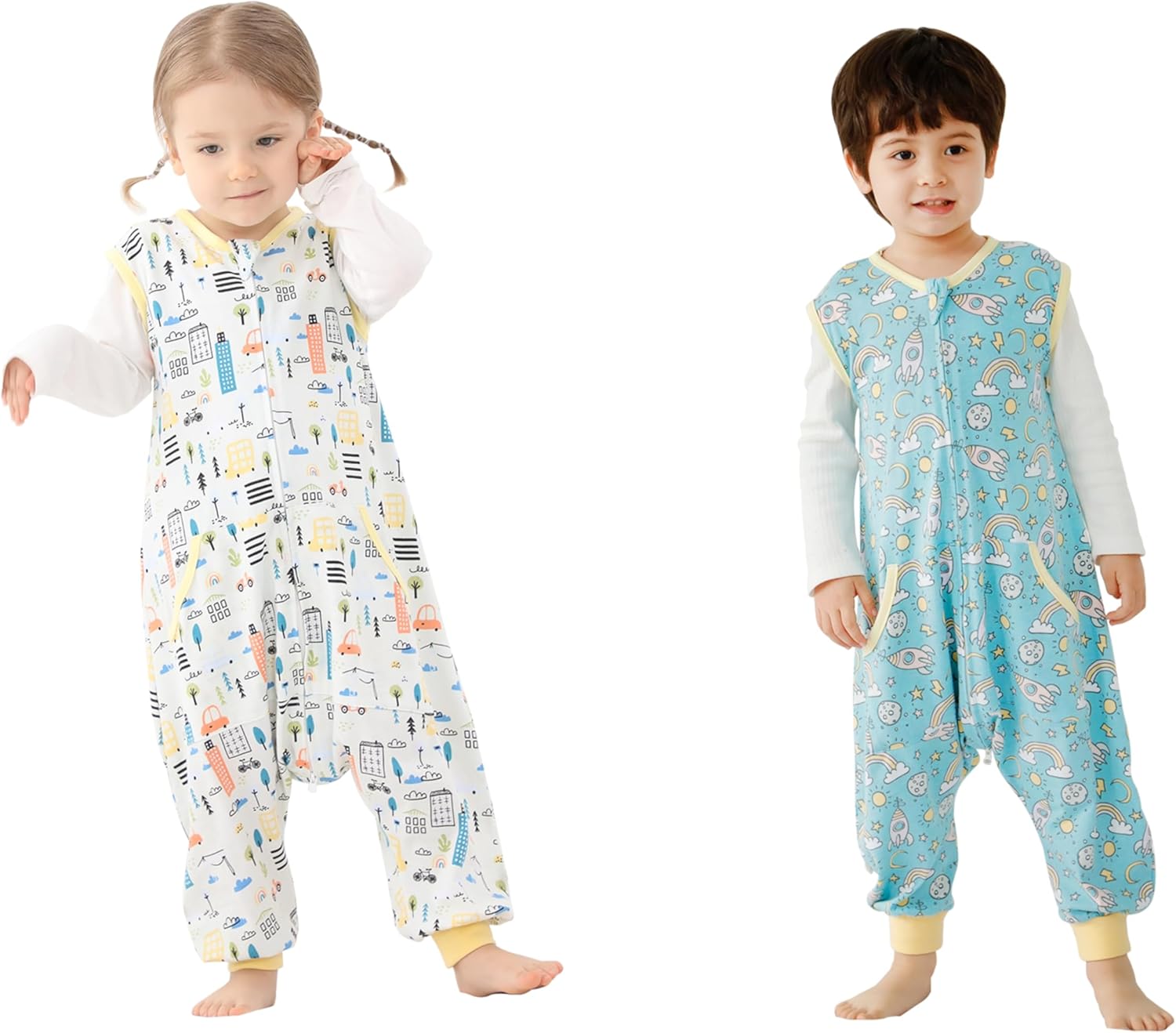 HOMEAL Sleep Sack 2t-3t, 2 Pack Sleep Sack 0.5 Tog