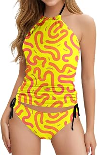 Traje de baño de dos piezas para mujer con estampado de verano 46 C