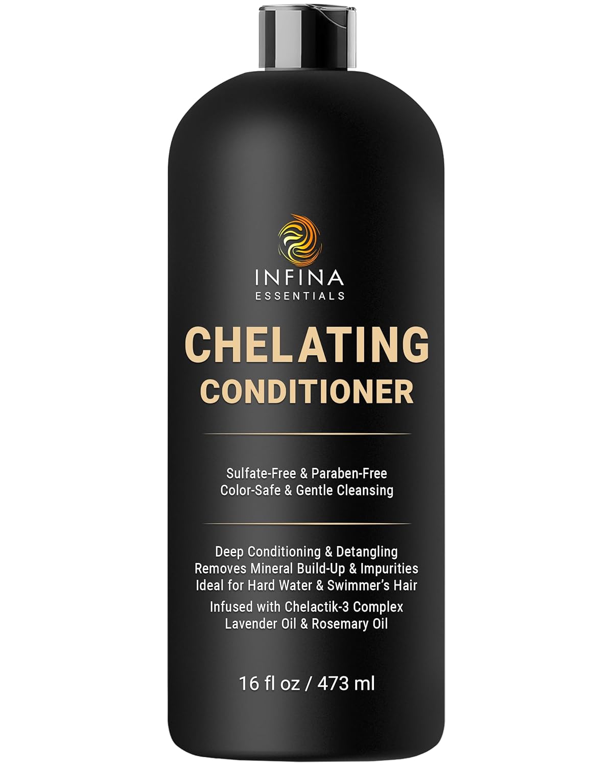 Chelating Conditioner – Sulfate Free Metal Detox Conditioner Enriched with Chelactik-3 & Rosemary Oil, Color Safe Hard Water Conditioner for Mineral Build Up Swimmers Hair – 16 fl oz