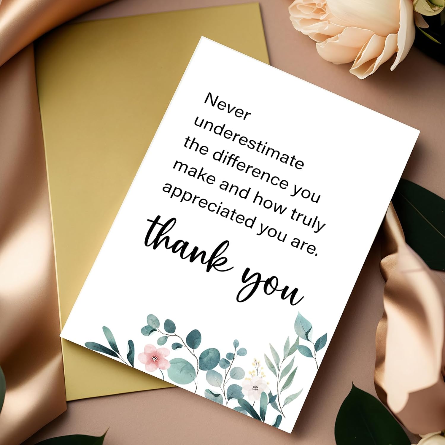 Appreciation Card for Staff Coworker, Thank You Card for Him Her, Thank You Card for Friend Teacher Boss, Never Underestimate The Difference You Made - Image 3