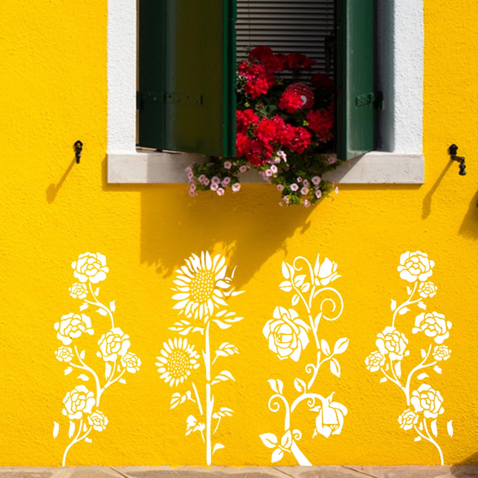 9-teilige Sonnenblumen-Schablonen Zum Malen - Wiederverwendbar Für DIY & Deko