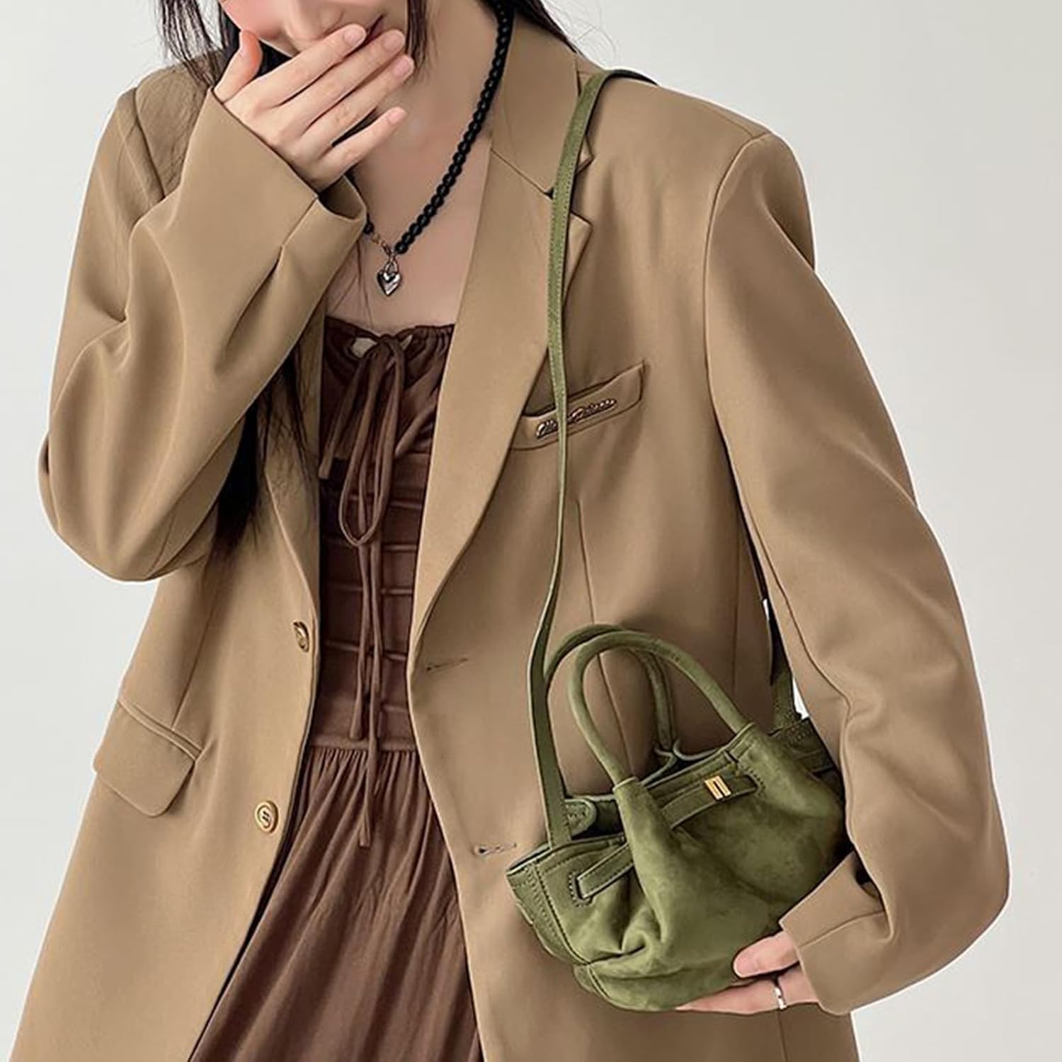 2024 Fashion Leather Shoulder Bag for Women Small Dumpling Designs Crossbody Phone Bags Leather Satchel Purse - Image 7