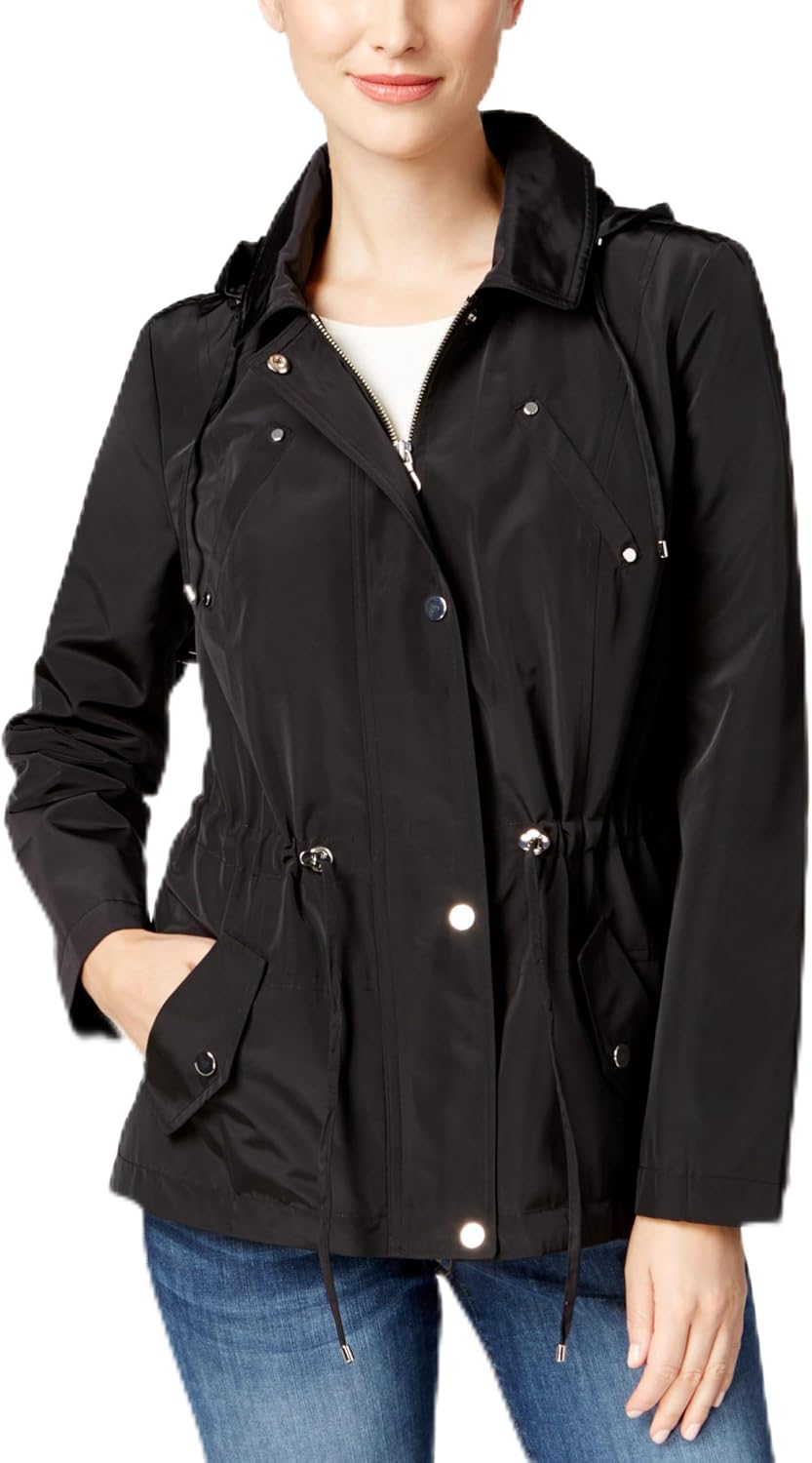Charter Club Damask Petite Water-Resistant Hooded Anorak Jacket