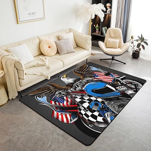 Miniatura 8 de Alfombra decorativa de caballo con pintura de tinta para adolescentes y adultos, estilo occidental, alfombra decorativa de naturaleza animal para