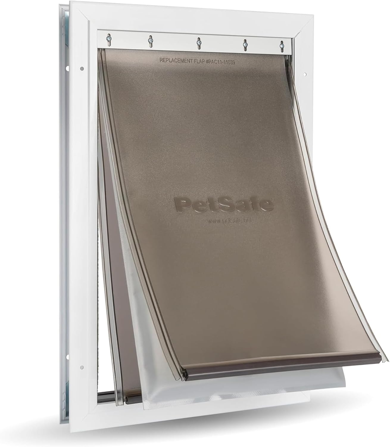 PetSafe Extreme Weather Aluminum Pet Door - Energy-Saving Thermal Barrier Pet Flap with Slide-in Door Locking & Secure Flap Cover - for Dogs Up to 100 lb - Large Aluminum Pet Door Large (Pack of 1)