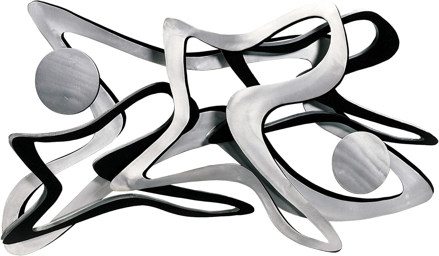 Touch of Class Rave Large Metal Wall Art - Metallic Artwork - Abstract Decor - Modern Contemporary Sculpture for Living Room, Aesthetic Bedroom,