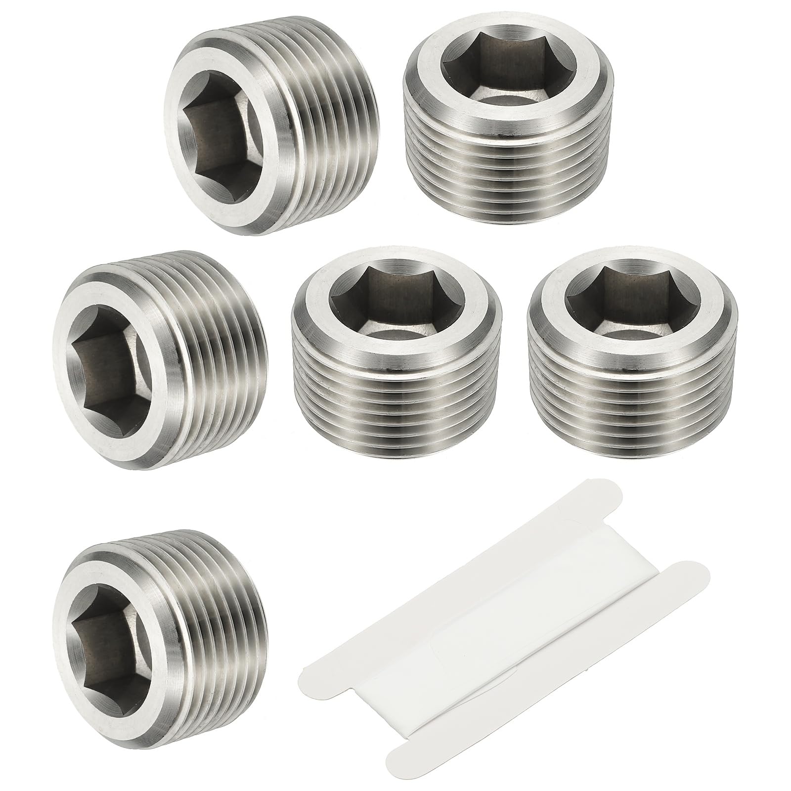 Raccord de tube mâle 3/4" NPT PATIKIL en acier inoxydable 304, kit de 6 pièces avec ruban