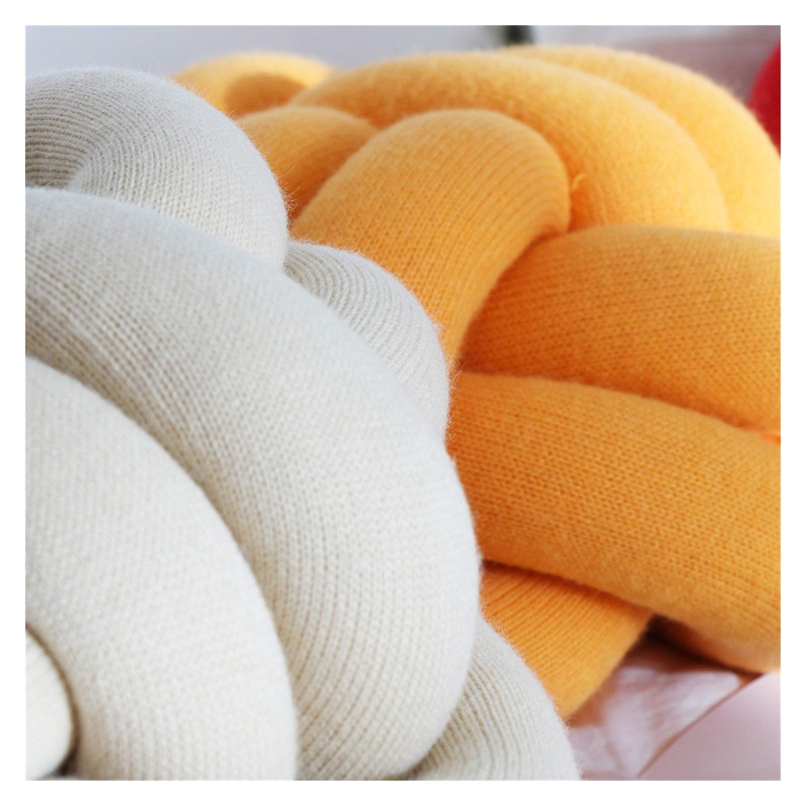 Włóczki do ręcznego dziergania, Chunky Yarn Hand Knitting Pillow Multicolor 39x30cm(Yellow)