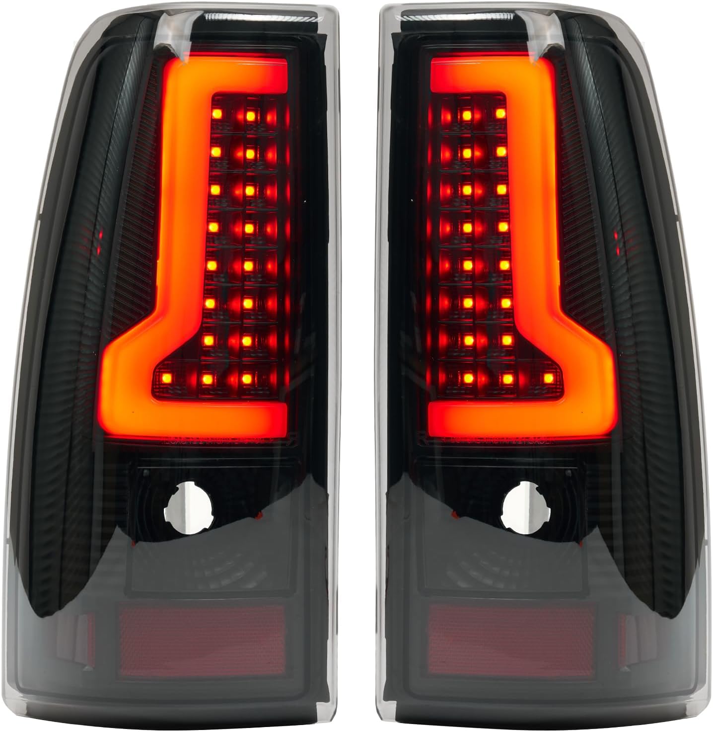 WonVon Tail Lights Compatible for 2003-2006 Chevy Silverado 1500 2500 3500 2007 Classic, LED Smokey Lens Rear Brake Lamps OE Replace GM2800174, GM2801174 Smoked Lens