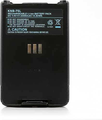 ExpertPower Batería recargable de iones de litio de 7.4V 2000mAh para Kenwood KNB-74 KNB-75L TH-D74A TH-D74 2-Way Handheld Walkie Talkie Reemplazo