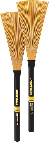 Miniatura 2 de ProMark Cepillo de nylon ligero 5B - Amarillo - Cepillo de Jazz - Cepillo de alambre para tambores - Cepillo de nylon para tambor