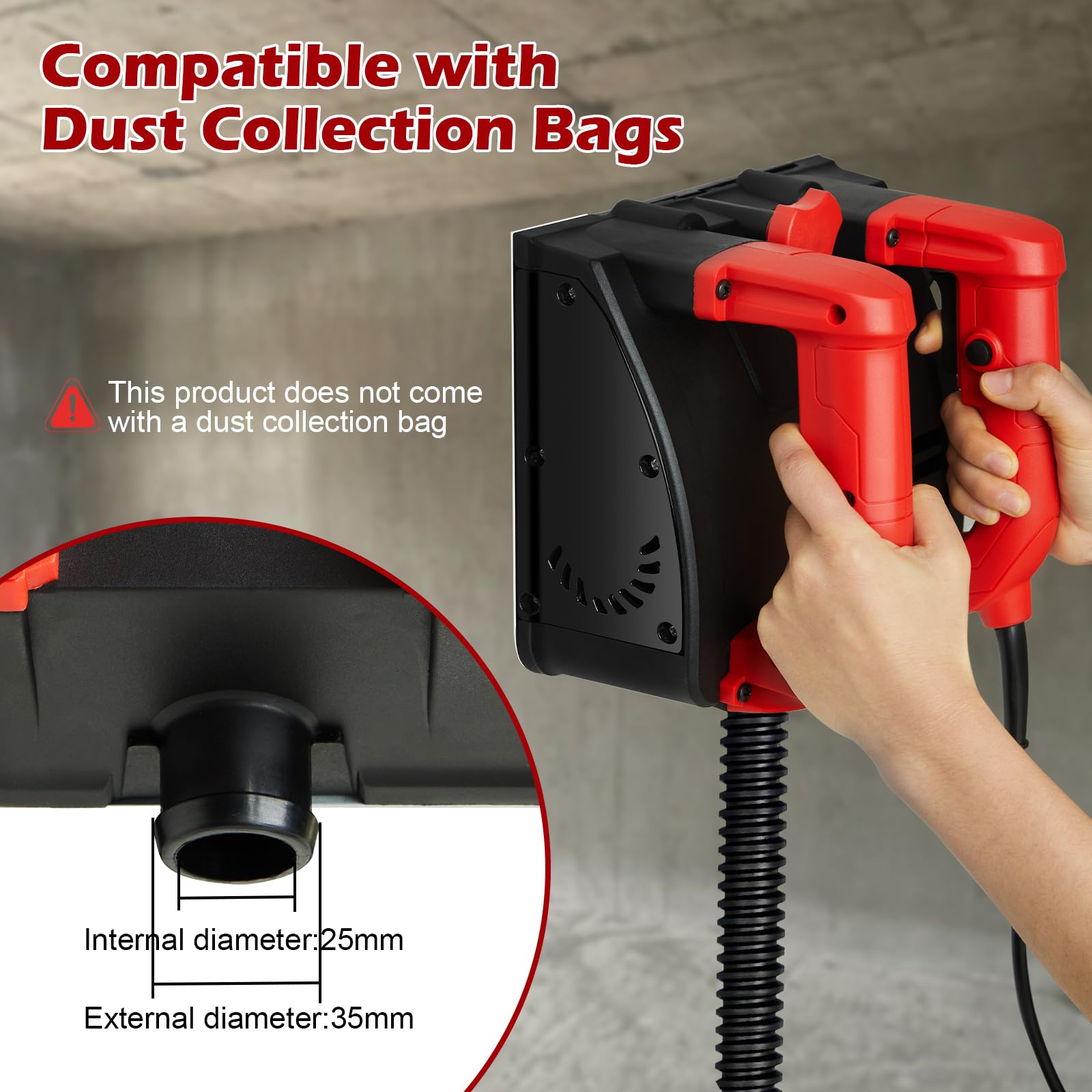 Cepilladora eléctrica de pared, raspador eléctrico de mano profesional, herramienta de eliminación de pintura roja y negra para preparación de superficies