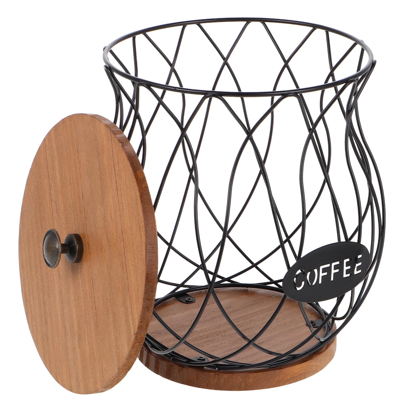 Organisateur de rangement en fer robuste pour dosettes café noires