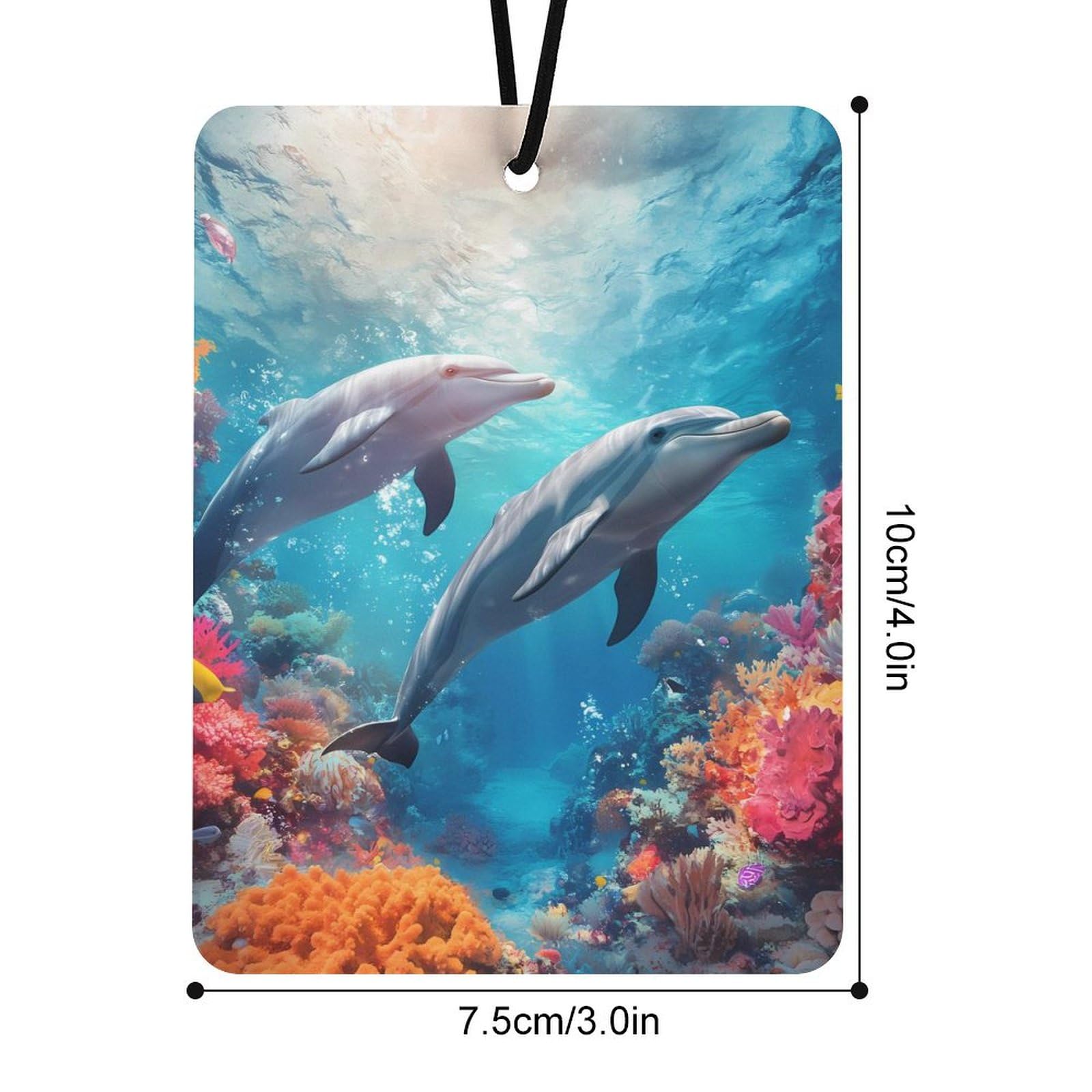 Ocean Dolphin Car Air Freshener Hanging Aromatherapy Tablets for Car Accessories Square