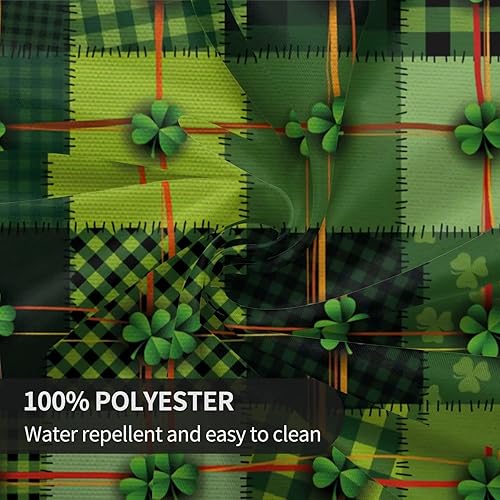 Miniatura 7 de Ysopipa Mantel redondo para el día de San Patricio mantel redondo de trébol verde lavable de poliéster de 60 pulgadas decoración para comedor