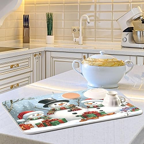 Vista 71 de Tapete de secado de platos de mariposas botánicas para encimera de cocina, almohadilla de secado de microfibra absorbente, grande, 18 x 24 pulgadas