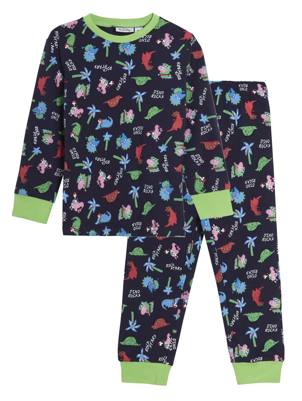 Peppa Pig Boys Navy George Pig Pyjamas For Dinosaur Pjs Dino Full Length Nightwear Set 5 Years