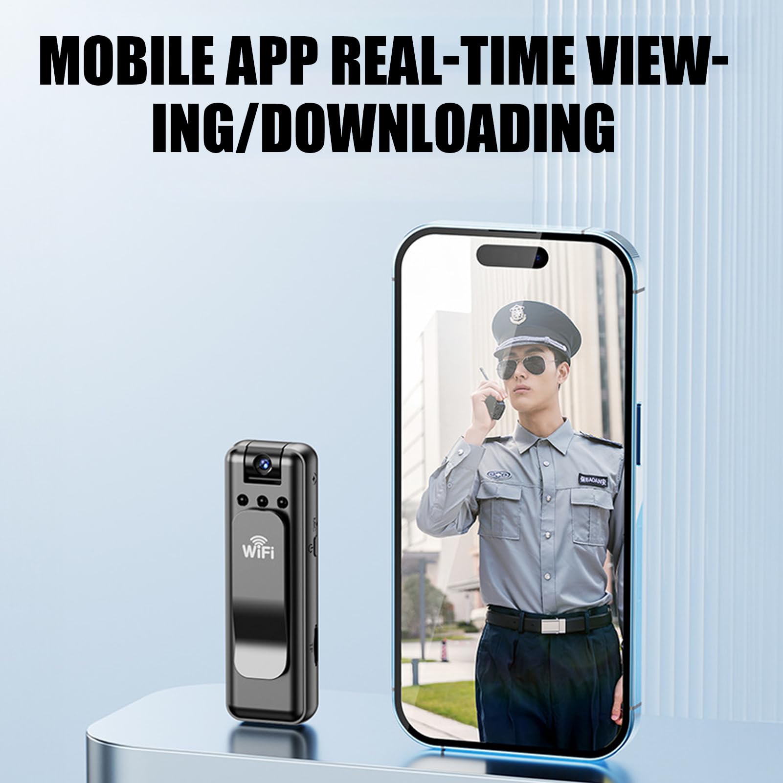 Cámara corporal personal, cámara de acción portátil, videocámara compacta con clip, grabadora de video portátil, ideal para exteriores, viajes, ciclismo, seguridad, hombres, mujeres y uso civil