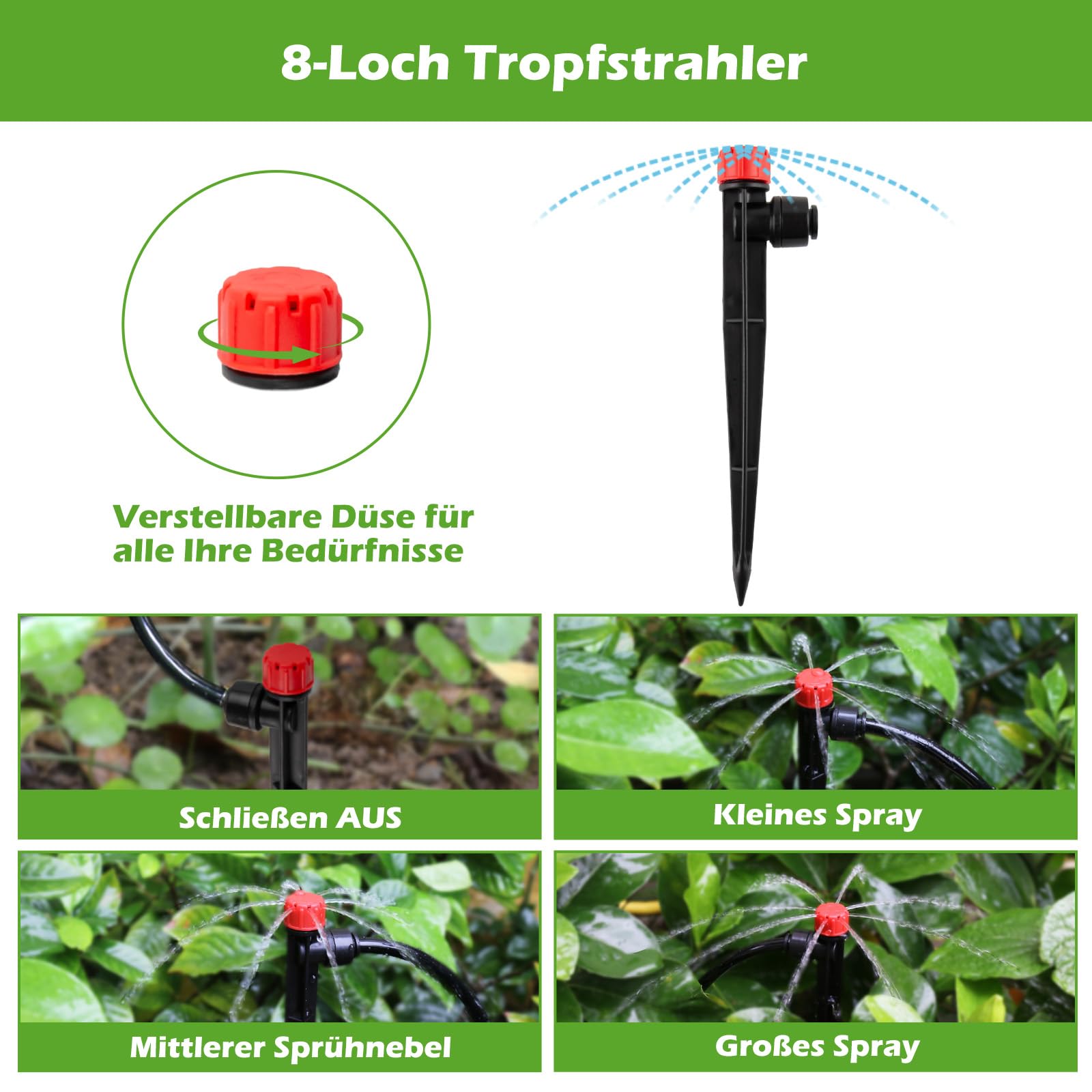 Bewässerungssystem Garten,16M+5M DIY Micro Drip Bewässerung Kit Automatische Garten Bewässerung Tröpfchenbewässerung Misting Kühlsystem für Landschaft Gewächshaus Topfpflanzen
