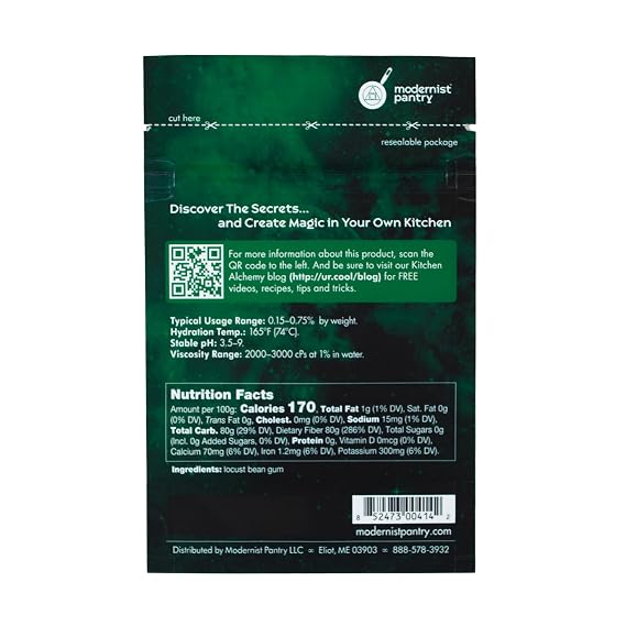 Pure Locust Bean Gum Non-GMO Vegan OU Kosher Certified - 50g/2oz