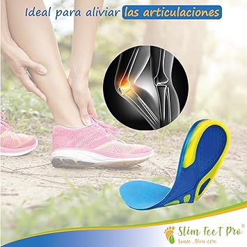 Plantillas antigolpes de gel, talla L, para zapatillas de seguridad, deportivas, senderismo, caminar, cuidado de los pies, antideslizante, antiolor, pies planos o huecos, sensibles, hallux valgus2