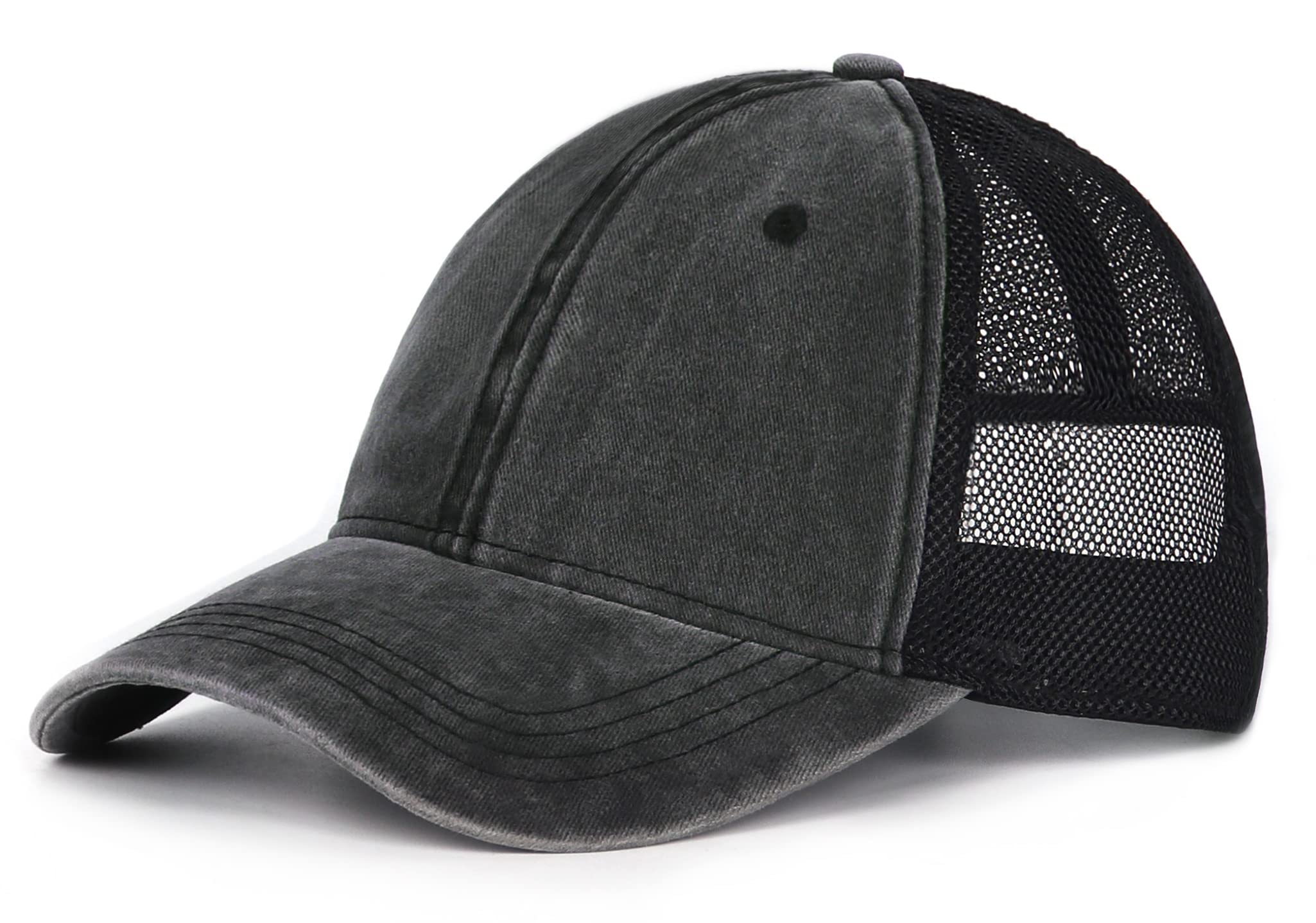 Zylioo XXL Vintage Trucker Cap Basecap Für Großen Kopf,Mesh Running Caps Kappe Größe 60-65cm,Sommer UV Schutz Sport Caps