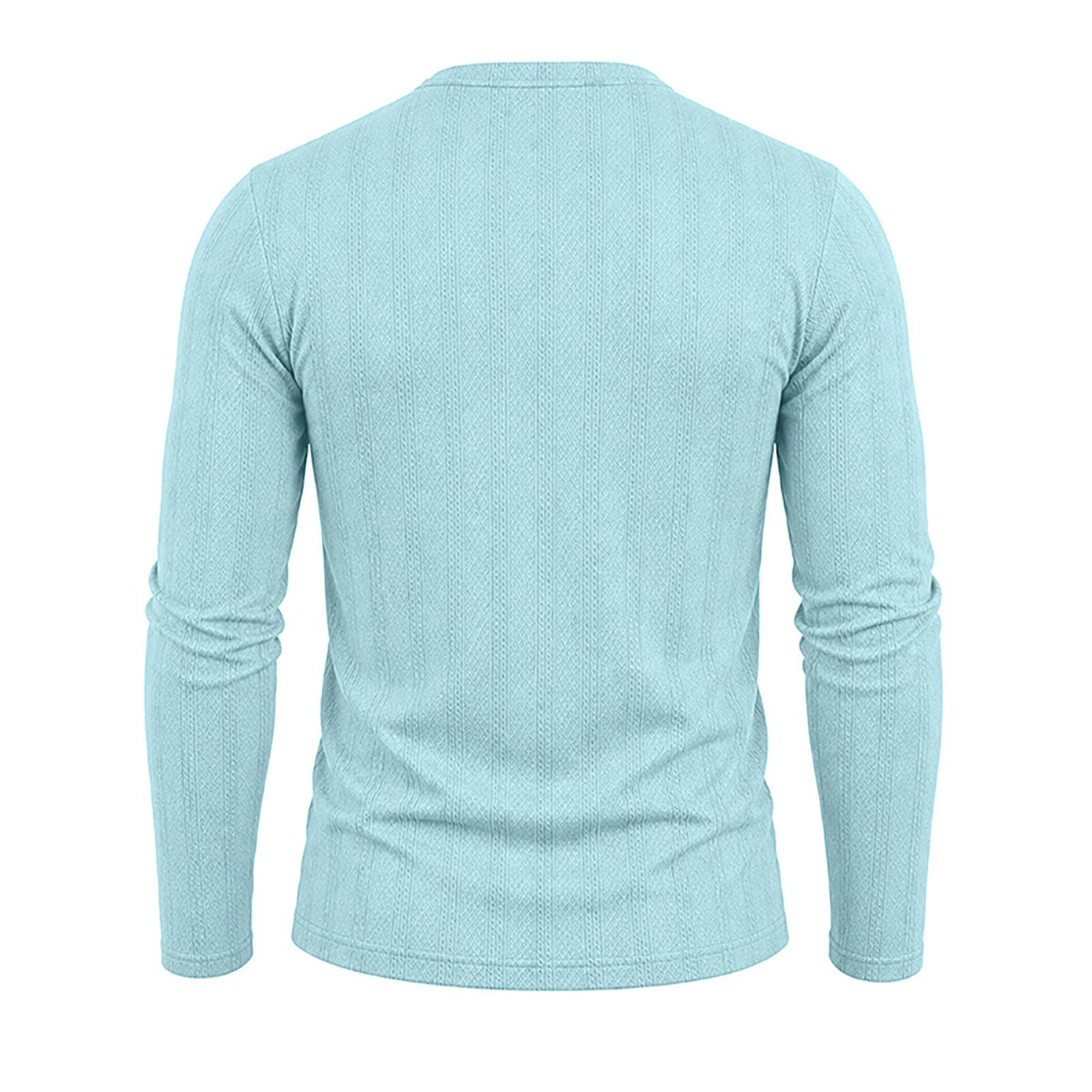 T-Shirt Homme Manches Longues col Rond avec Poche plaquée, Coton côtelé texturé de qualité, Coupe régulière ajustée et Respirante, idéal pour Un Usage Quotidien