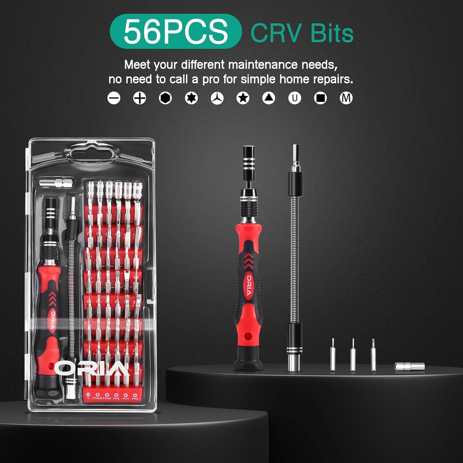 56 CRV precision screwdriver bits