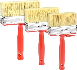 QWORK Deck Stain Brush Set, 3 Pcs Deck Stain and Sealer Block Paint Brushes, 3", 4", 6" Wood Stain Brushes