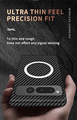Miniatura 5 de FLURIKA Funda magnética para Google Pixel Fold compatible con MagSafe Charger de fibra de carbono, delgada, fibra de aramida, antiarañazos, a prueba