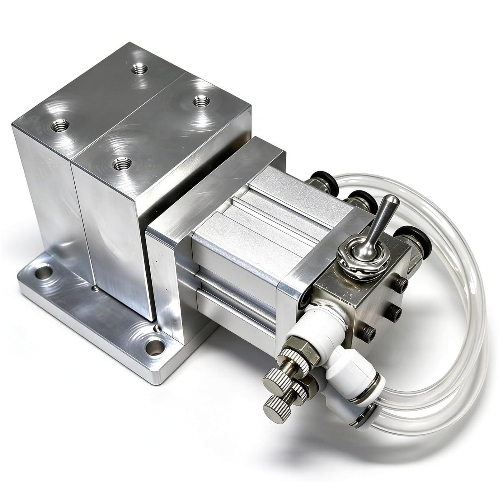 Morsetto pneumatico in alluminio con corsa da 3 mm