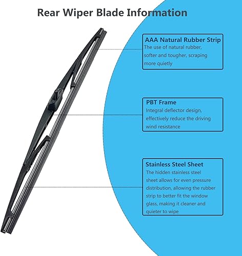 Miniatura 4 de Brazo y cuchilla de limpiaparabrisas trasero de repuesto para Honda Pilot 2009-2015 Brazo y hoja del limpiaparabrisas trasero, estilo original de